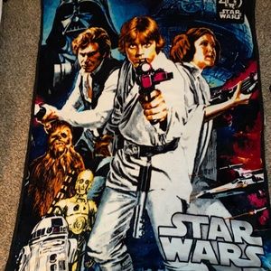 STAR WARS SW 40TH ANNIVERSARY SILK  BLANKET 50X60”